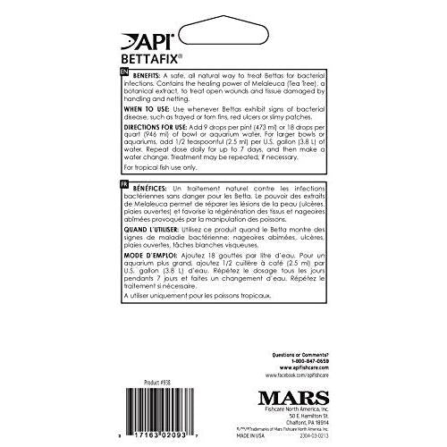 API Bettafix Freshwater Fish Bacterial Infection Treatment 1.7oz