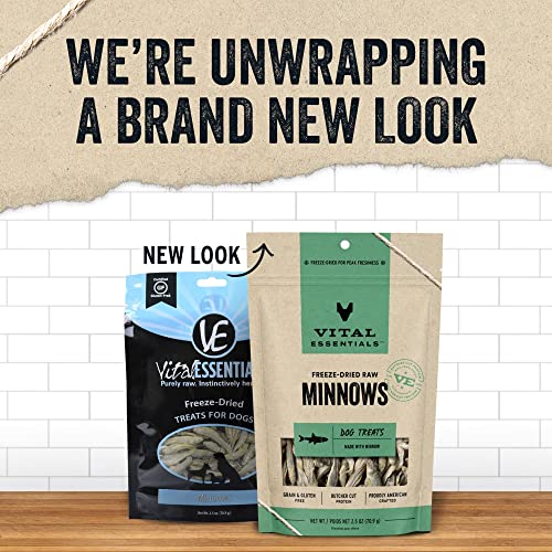 Vital Essentials Freeze-Dried Raw Dog Treats, Minnows Treats 2.5 oz