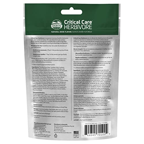 Oxbow Critical Care Herbivore, Emergency Food 141g