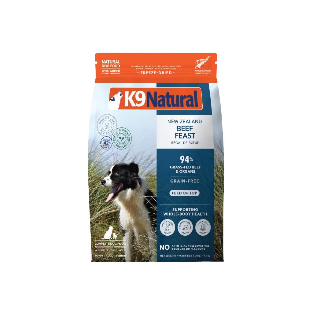 K9 Natural Freeze Dried Dog Food Or Topper Beef 17.6oz
