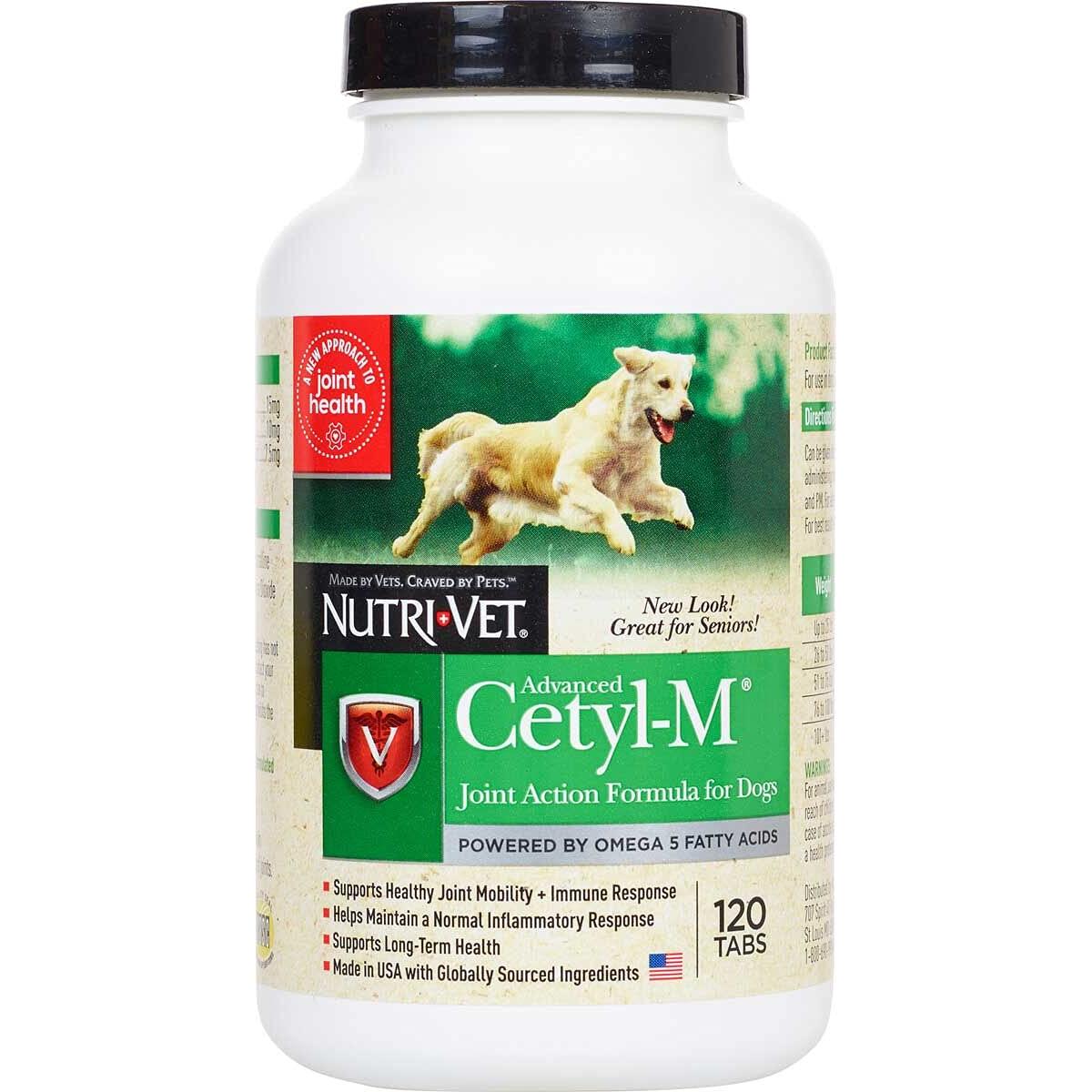 Nutri-Vet Advanced Cetyl M Dog Joint Action Tablets 120ct