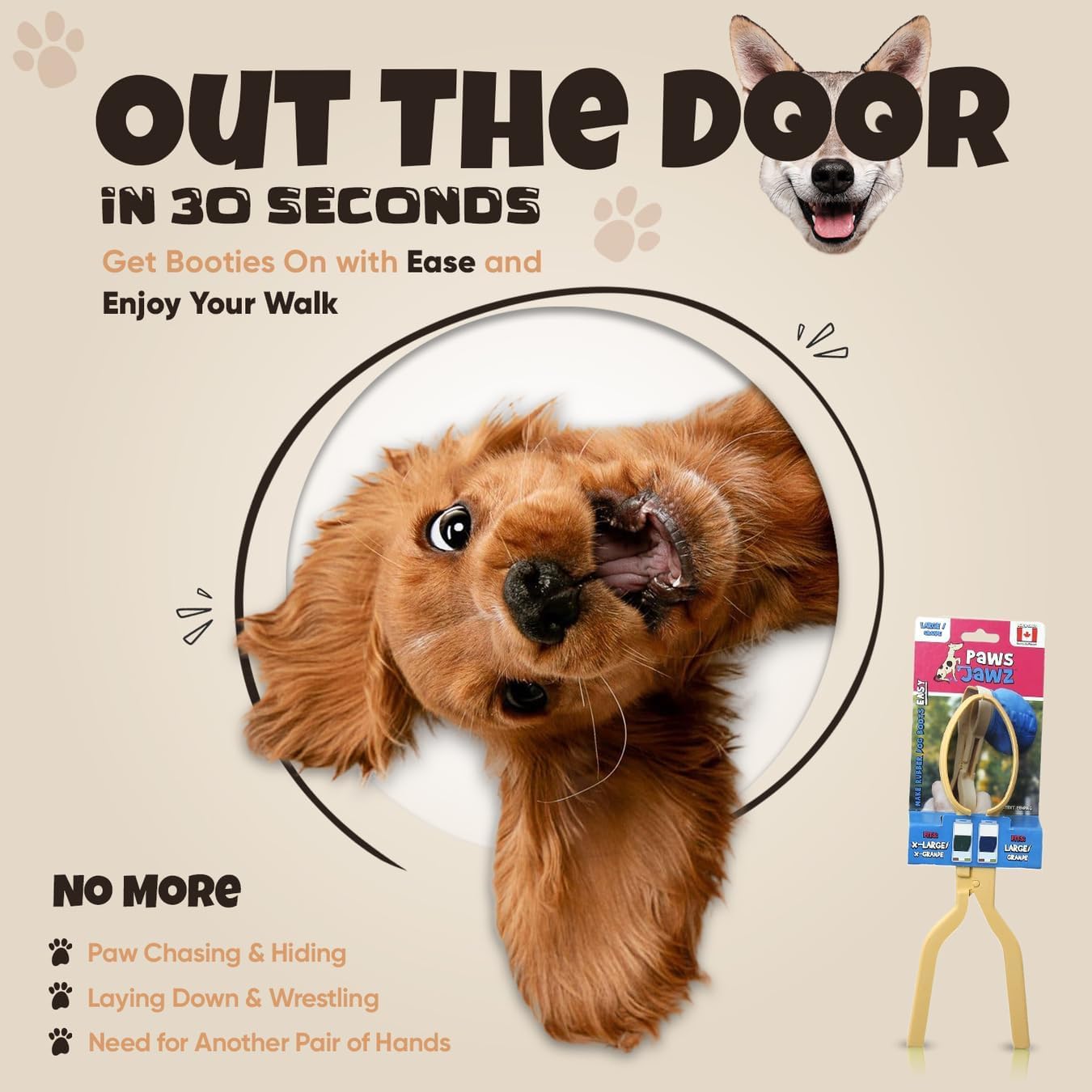 Jawz for Pawz Dog Boots, Large