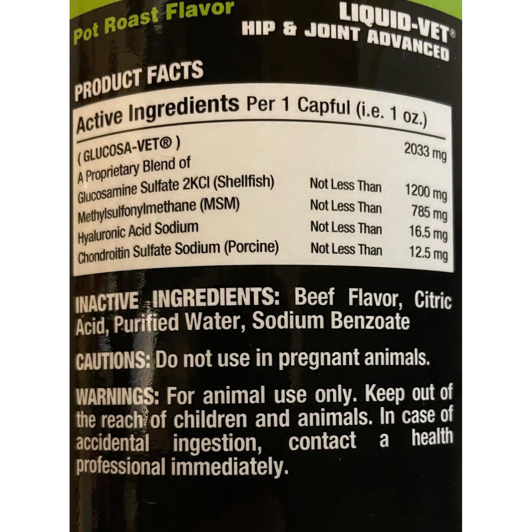 Liquid-Vet Hip & Joint Advanced, Pot Roast Flavor, 32 oz