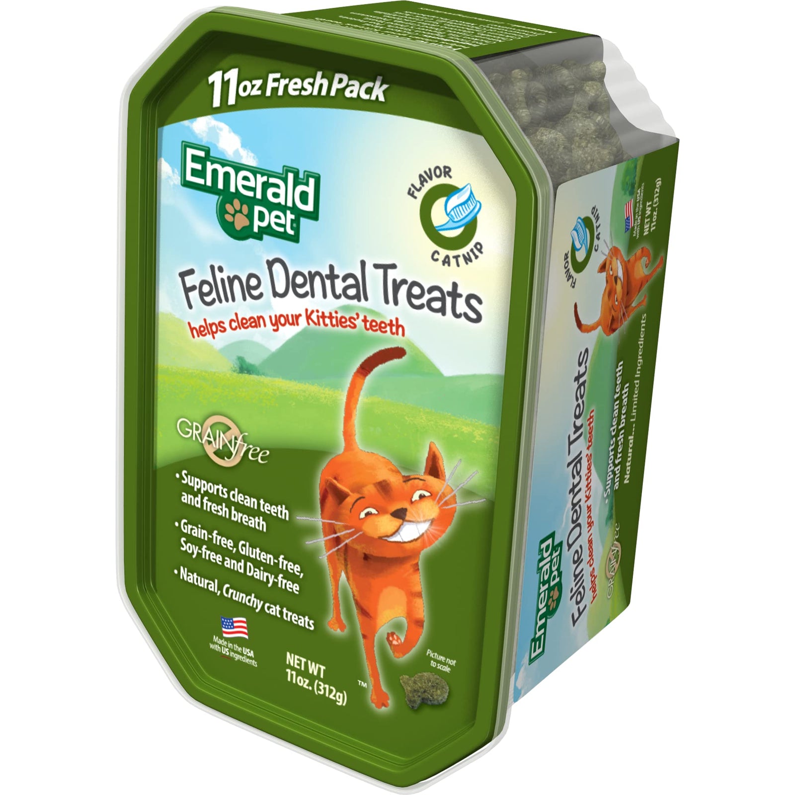 Emerald Pet Cat Dental Treat Catnip 11oz