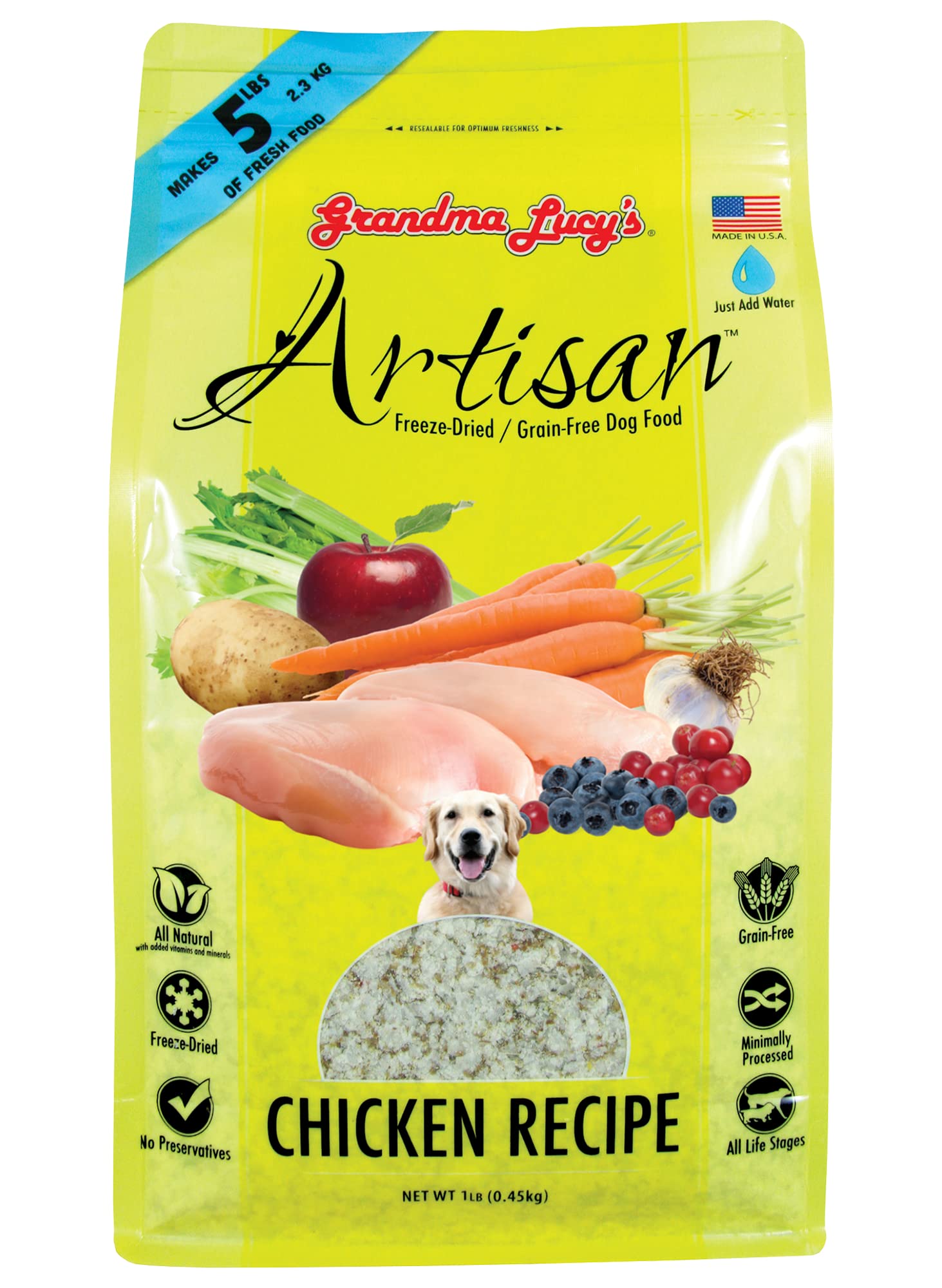 Grandma Lucy's Grain Free and Freeze-Dried - Artisan Chicken, 1Lb