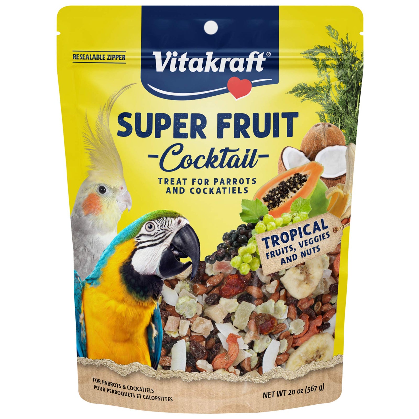 Vitakraft Super Fruit Cocktail Parrots & Cockatiels, 20oz