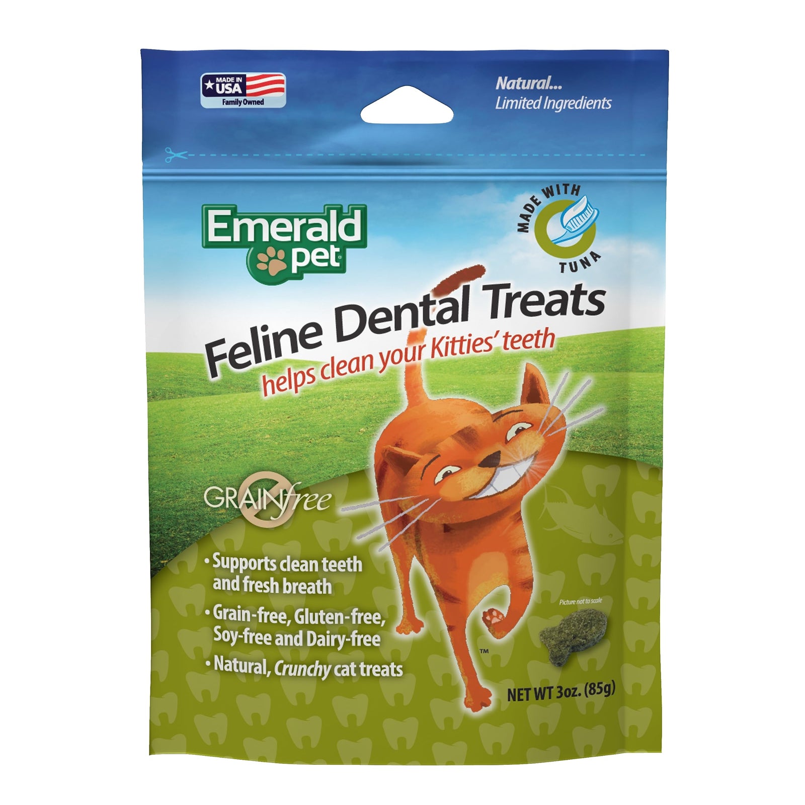 Emerald Pet Cat Dental Grain Free Treats Tuna 3oz