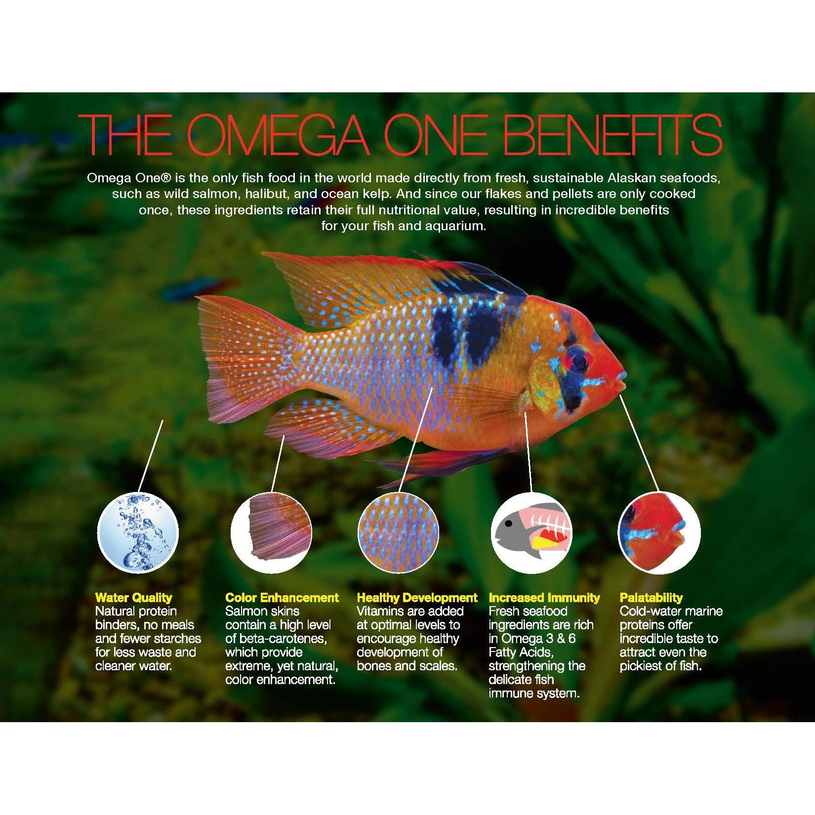 OmegaSea Food Large Cichlid Pellets 1.75 lb