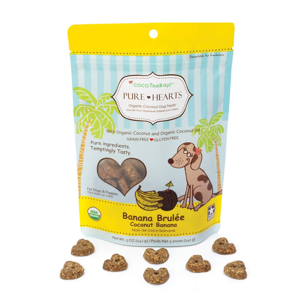 CocoTherapy Pure Hearts Coconut Cookies – Banana Brulee 5 oz.
