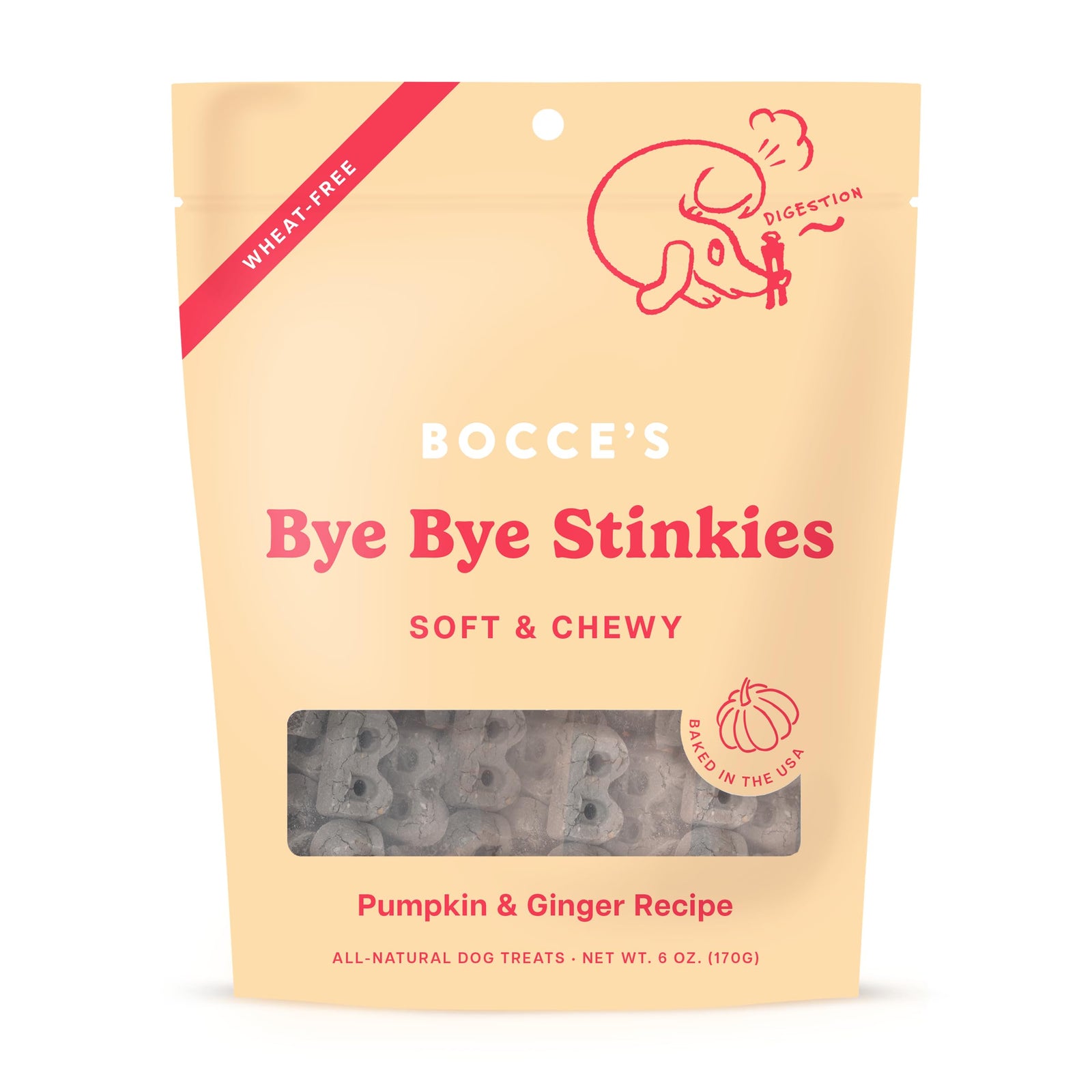 Bocce’s Bakery Bye Bye Stinkies Soft & Chewy Treats 6oz