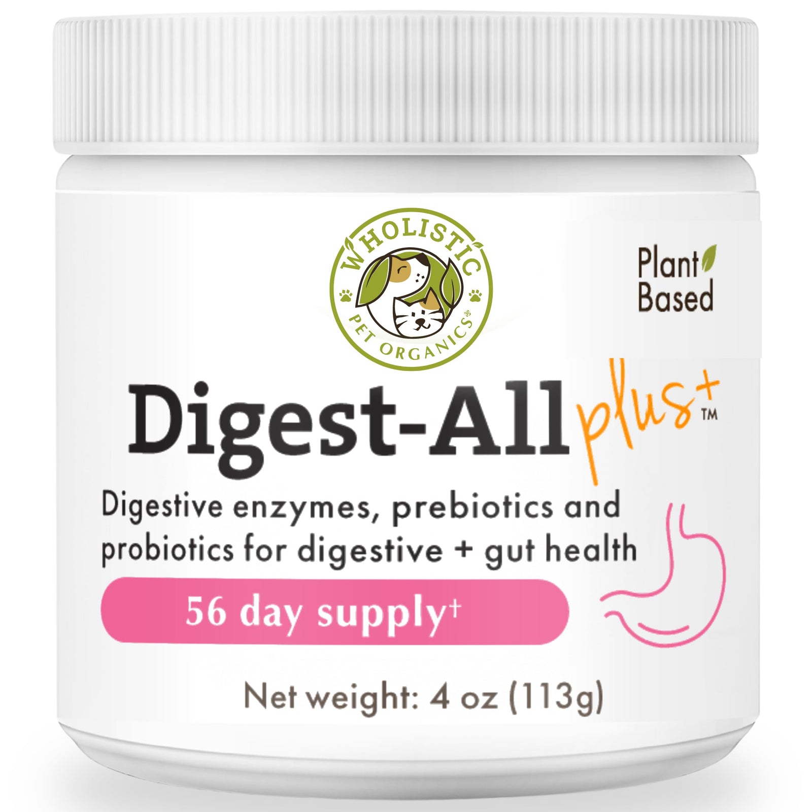 Wholistic Pet Organics Digest-All Plus: Dog Probiotic + Prebiotic, 4 oz