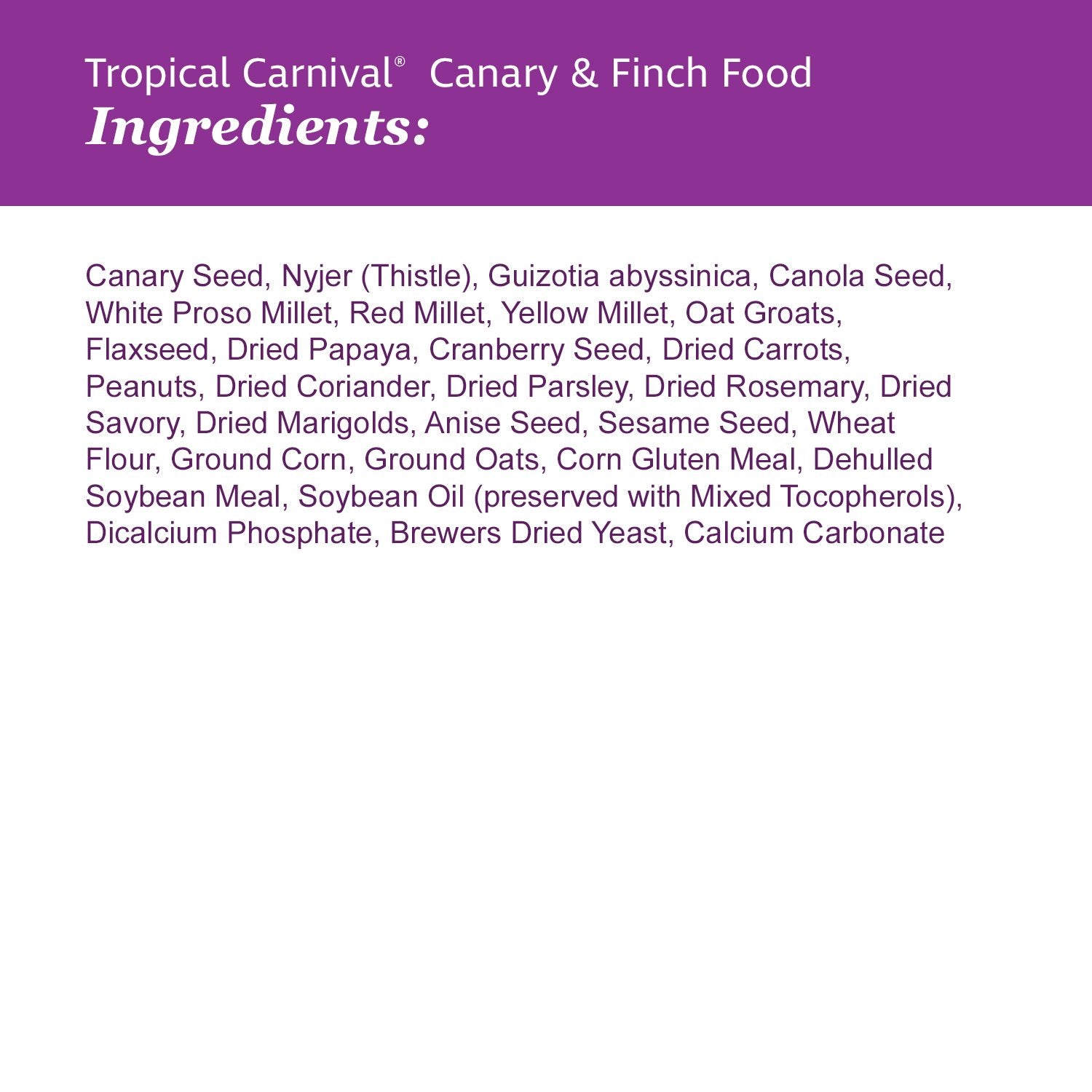 Brown's Tropical Carnival Gourmet Canary and Finch Food, 1.5-lb
