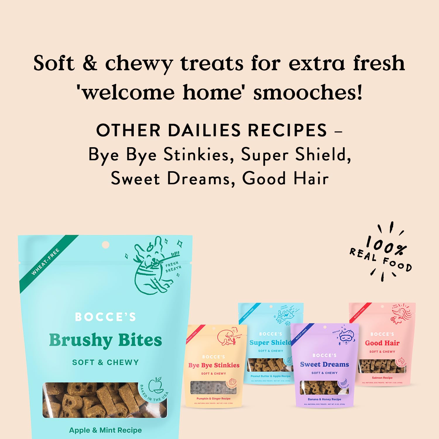 Bocce’s Bakery Dailies Brushy Bites 6 oz