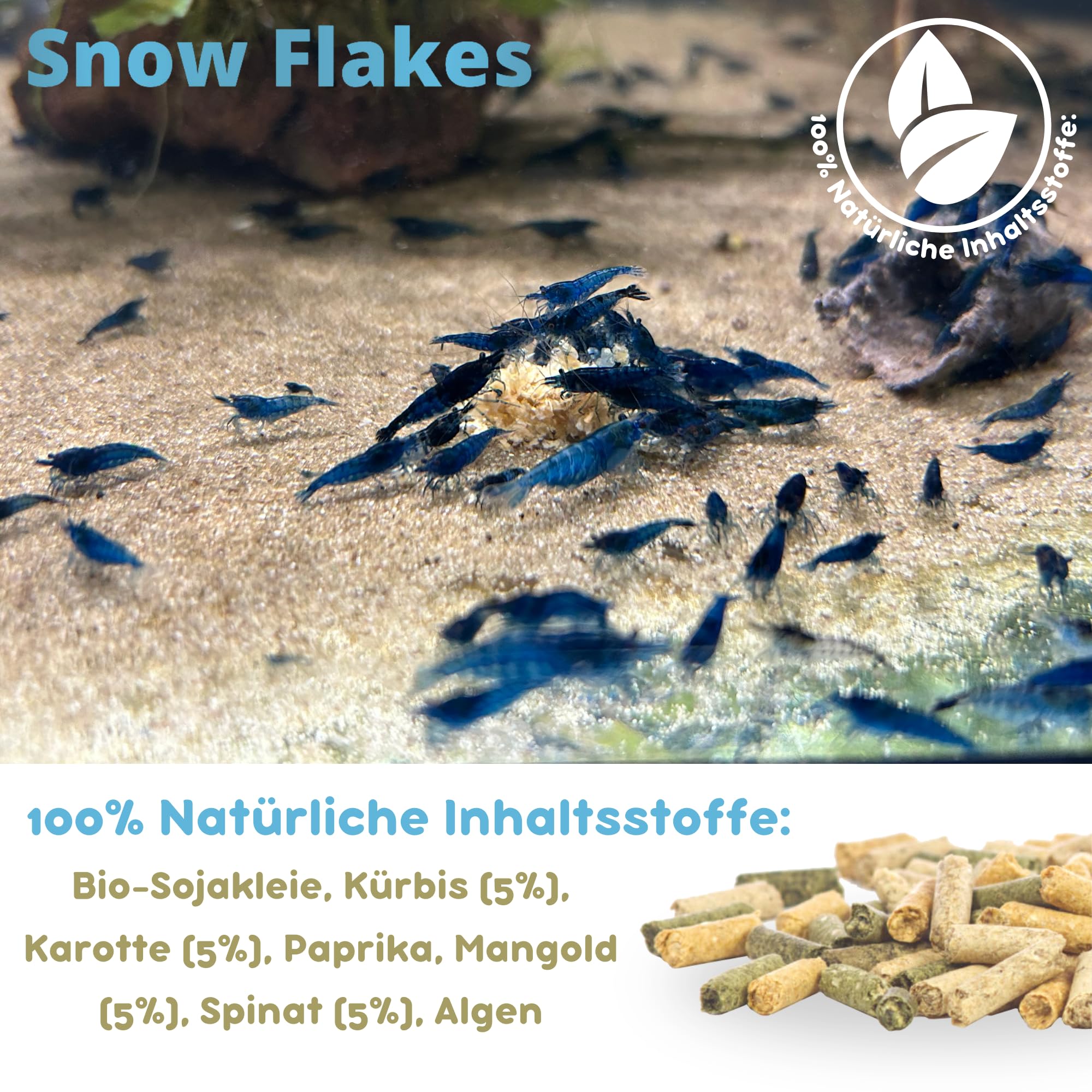 GlasGarten Shrimp Snacks Snow Flakes Mix, 3in1, 30g