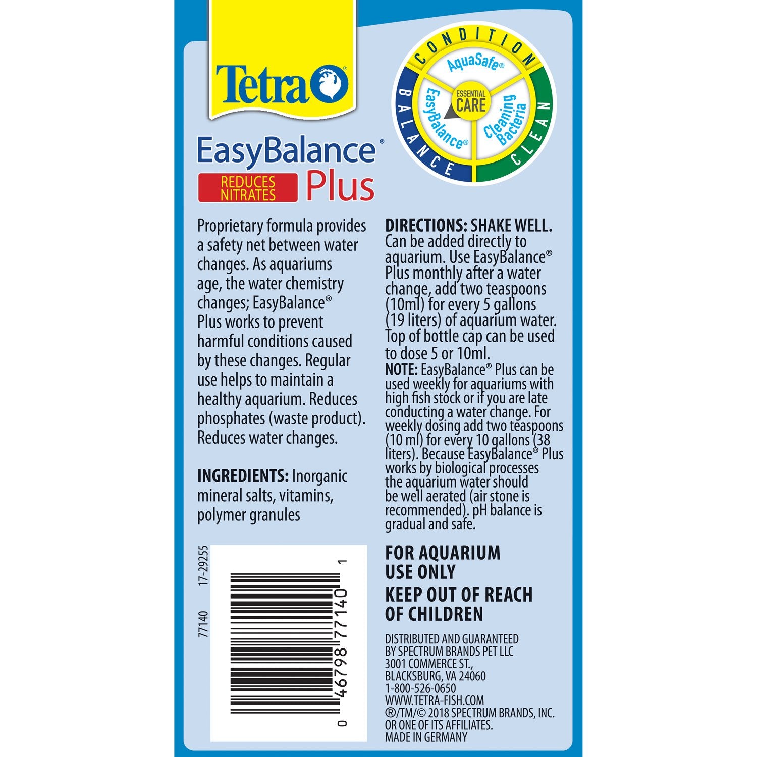 Tetra EasyBalance Aquarium Water Conditioner 500mL
