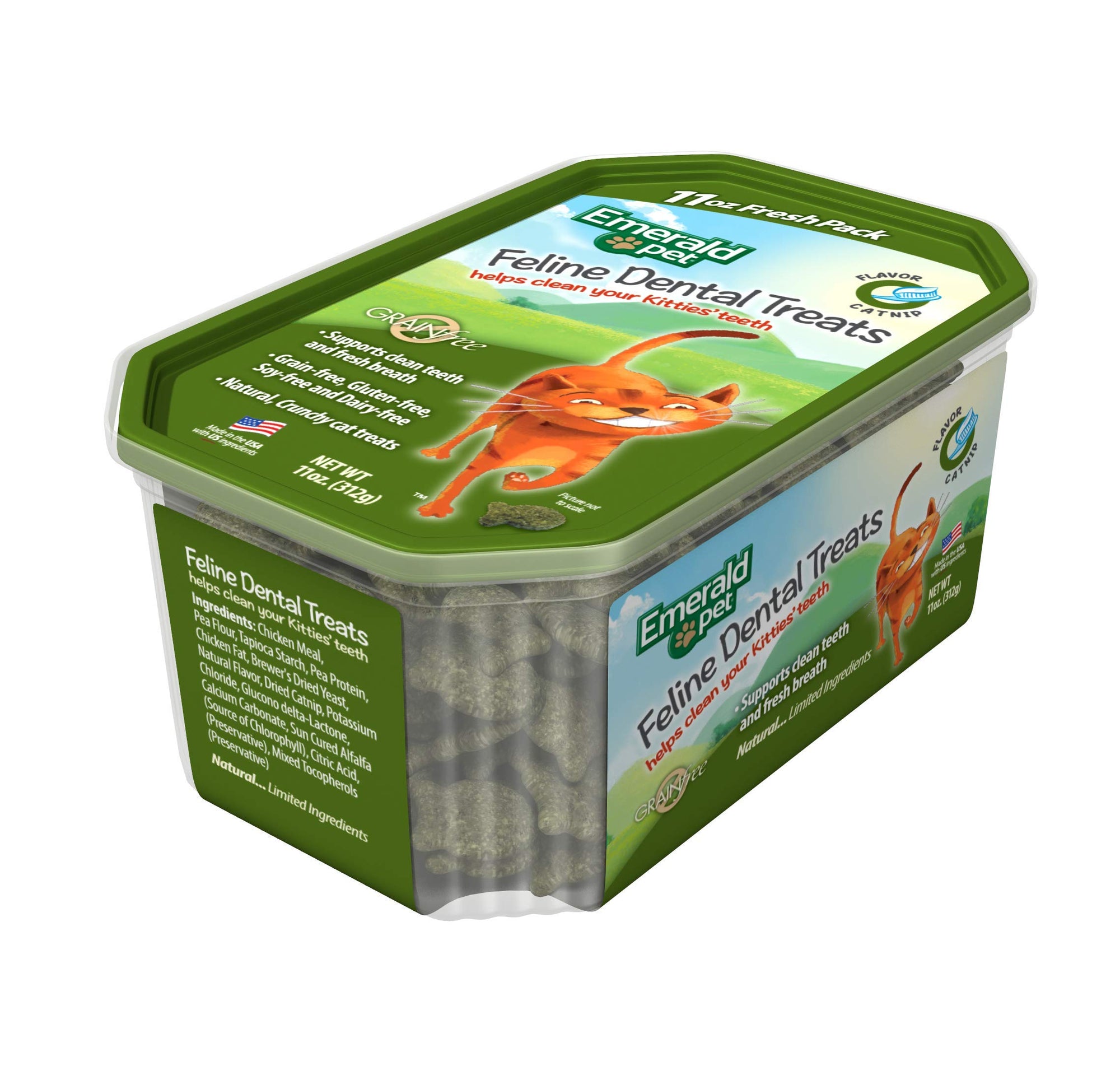 Emerald Pet Cat Dental Treat Catnip 11oz