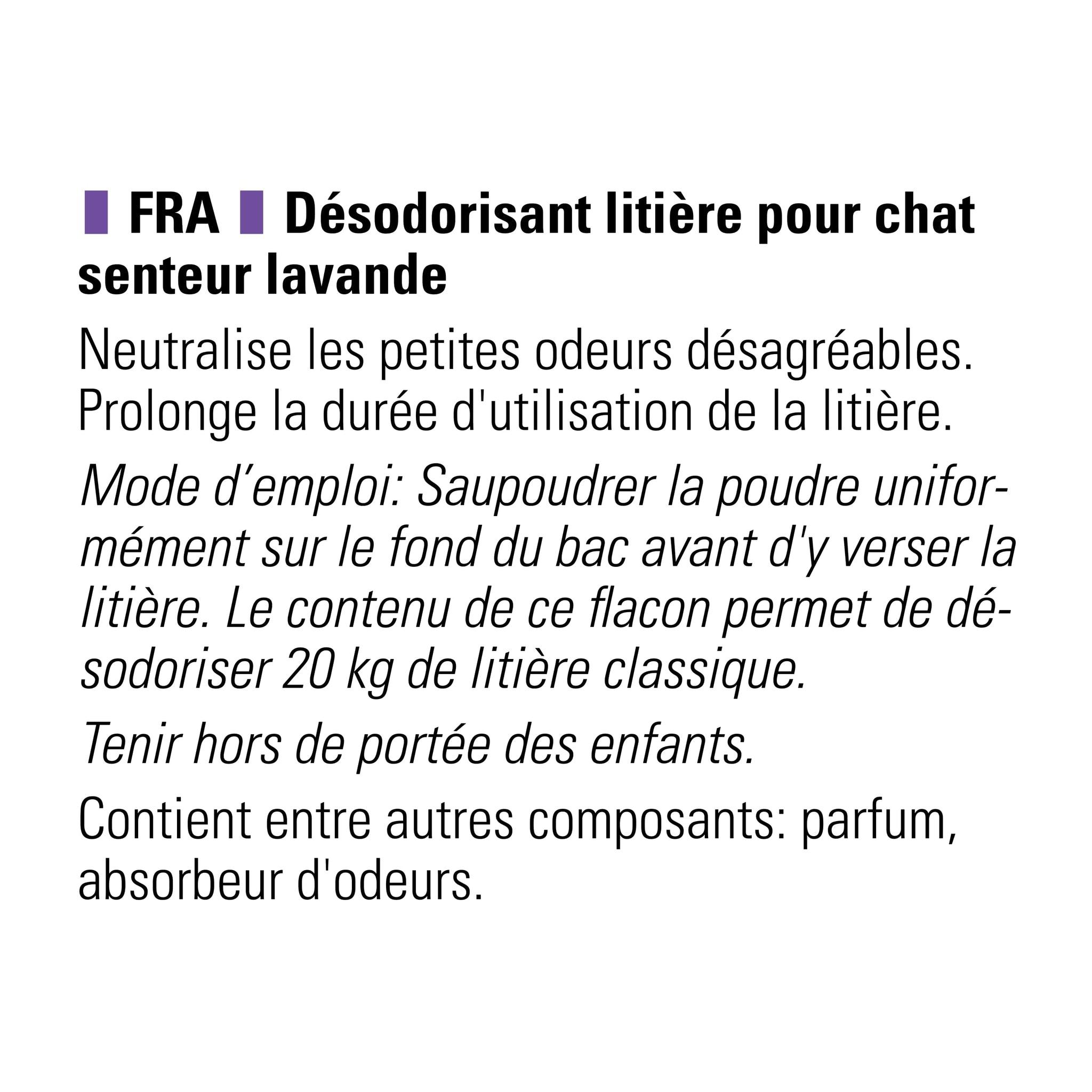 Versele Laga Oropharma Deodo Cat Litter Lavender Deodorant